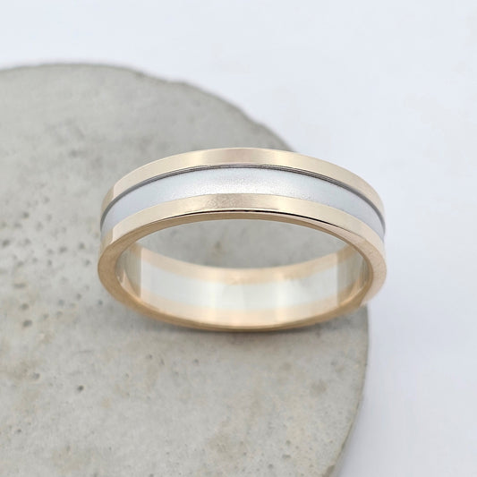 wedding ring; wedding band; two tone wedding ring; two tone wedding ring; white gold wedding ring; yellow gold wedding ring; simple wedding band; traditional wedding ring; traditional wedding band;